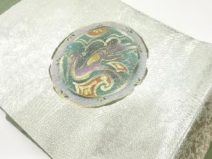 螺鈿金彩丸文に鳥模様織出し名古屋帯